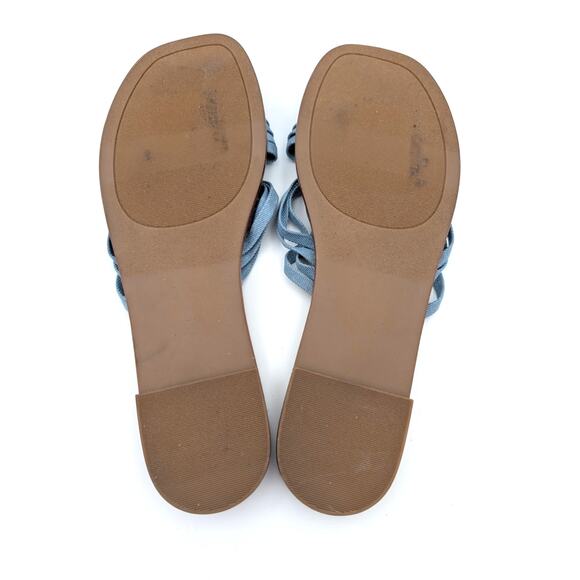 Kensie Raine Knotted Slide Sandal Slip On Women's Denim Blue Size US8.5M EU39 - Picture 8 of 11